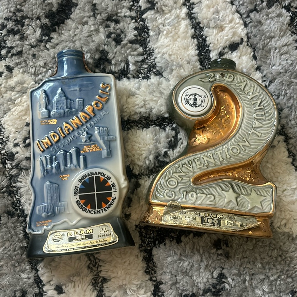 Set of 2 - Jim Beam Decanter